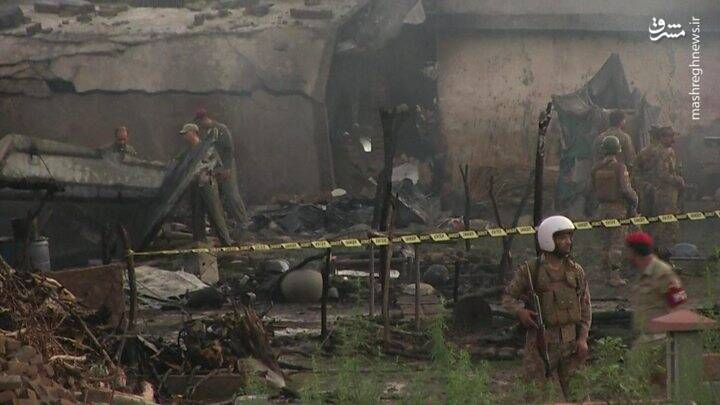 سقوط مرگبار هواپیمای نظامی پاکستانی